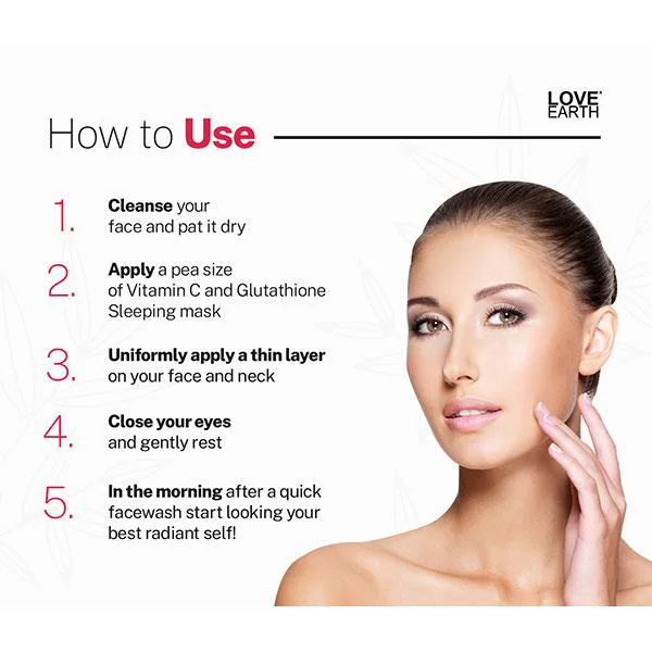 Love Earth Vitamin C And Glutathione Glow Sleeping Mask With Pure