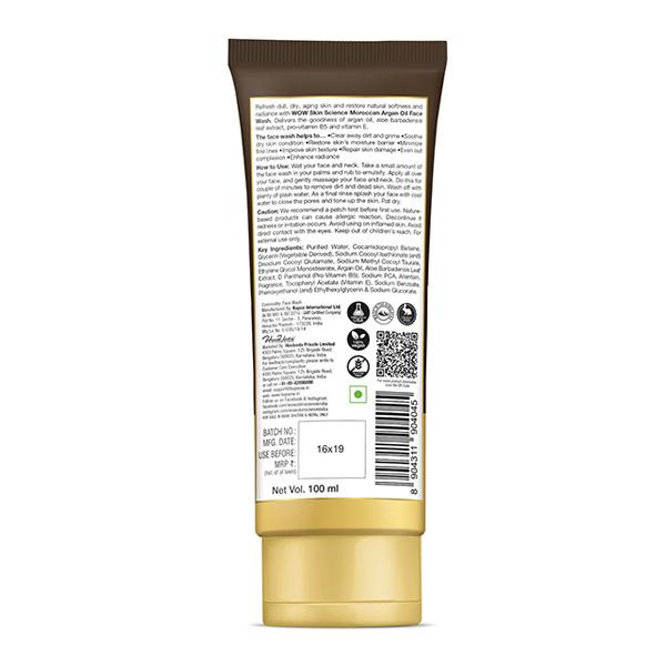 WOW Skin Science Moroccan Argan Oil Face Wash 100 ml JioMart