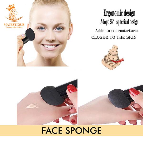 Majestique Makeup Mushroom Beauty Blender Foundation Sponge Head Dry Wet DualUse 1's JioMart