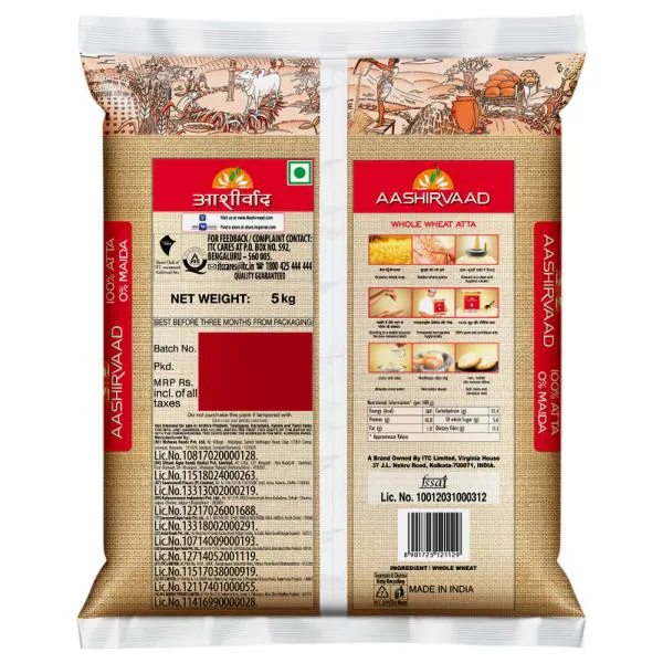 Aashirvaad Whole Wheat Atta 5 kg JioMart