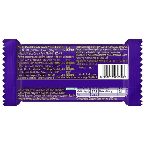 Cadbury Dairy Milk Chocolate Bar 13.2 g JioMart