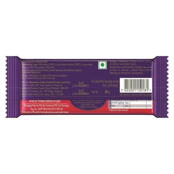 Cadbury Dairy Milk Fruit & Nut Chocolate 36 g JioMart