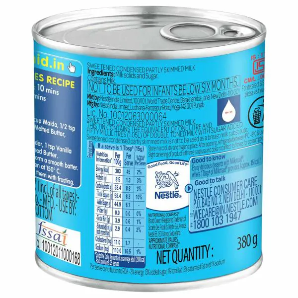 Nestle Milkmaid Condensed Milk 380 g (Tin) JioMart