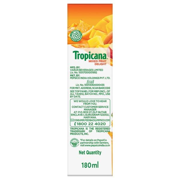 Tropicana Mixed Fruit Delight Fruit Juice 180 ml JioMart