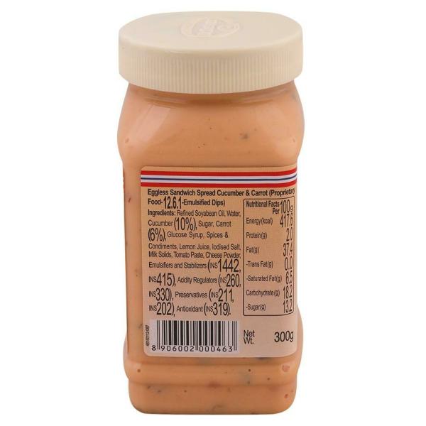 Funfoods Eggless Cucumber & Carrot Sandwich Spread 300 g JioMart