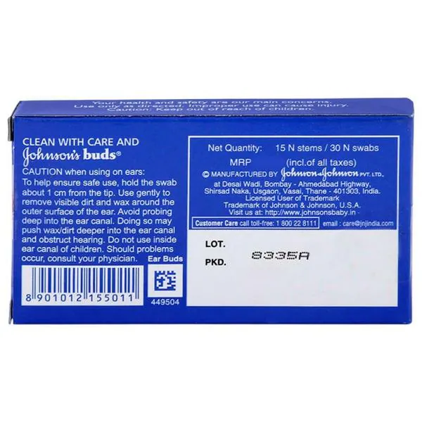 Johnson's Baby Cotton Buds 30 swabs JioMart