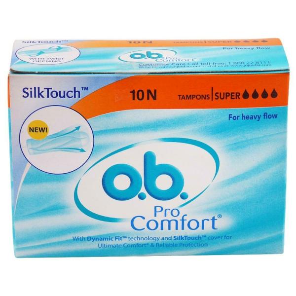 O.B. Pro Comfort Silk Touch Tampons (Super) for Heavy Flow 10 pcs JioMart
