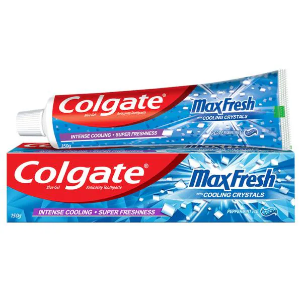 Colgate Max Fresh Peppermint Ice Blue Gel Toothpaste 150 g JioMart