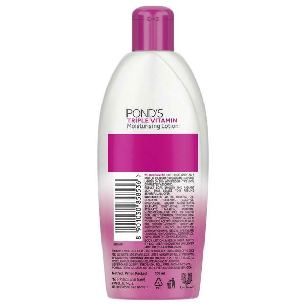 Pond's Triple Vitamin Silky Smooth Skin Moisturising Lotion 100 ml JioMart