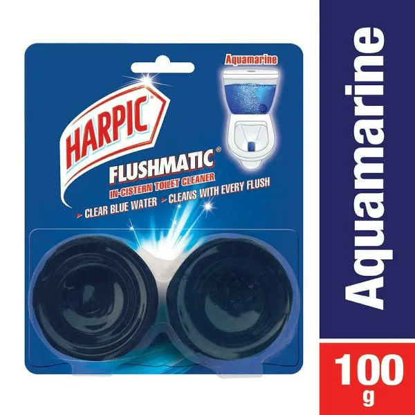 Harpic Flushmatic Aquamarine InCistern Toilet Cleaner 50 g (Pack of 2