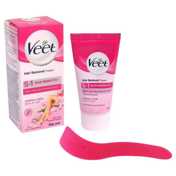 Veet Silk & Fresh Lotus Milk & Jasmine Hair Removal Cream for Normal Skin  50 g - JioMart