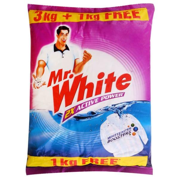 Mr. White Detergent Powder 3 kg (Get 1 kg Free) JioMart