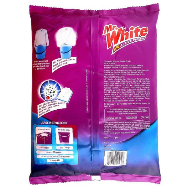 Mr. White Detergent Powder 3 kg (Get 1 kg Free) JioMart