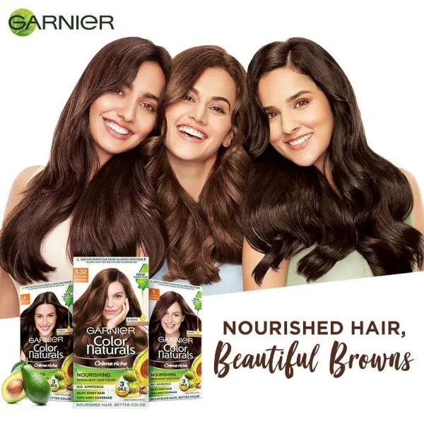 Garnier Color Naturals Creme Riche Ammonia Free Hair Color, Darkest Brown (3)  (70 ml + 60 g) - JioMart