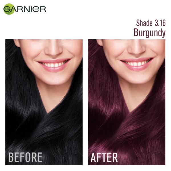 Garnier Color Naturals Creme Riche Ammonia Free Hair Color, Burgundy ()  70 ml + 60 g - JioMart