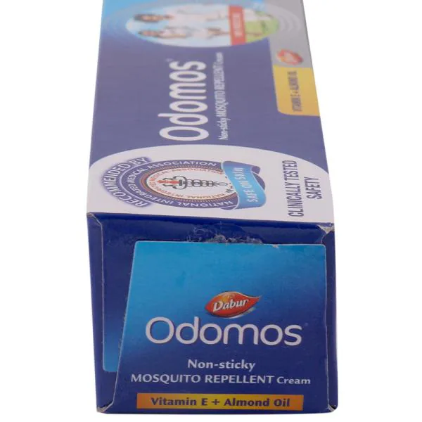 Odomos Nonsticky Mosquito Repellent Cream with Vitamin E + Almond Oil