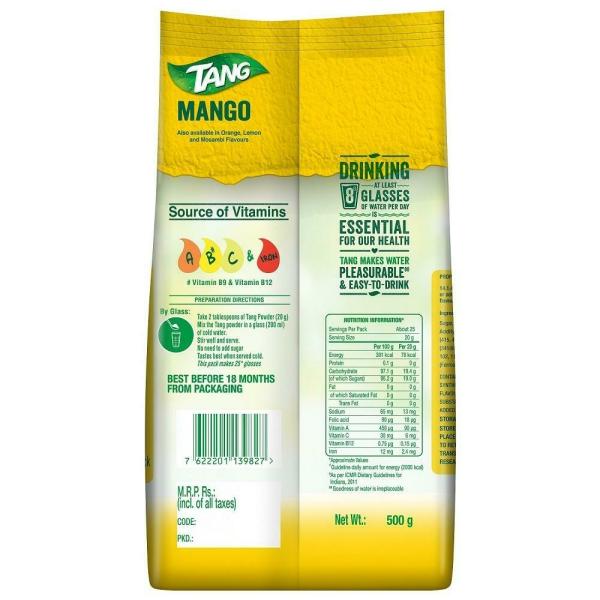 Tang Mango Instant Drink Powder 500 g JioMart