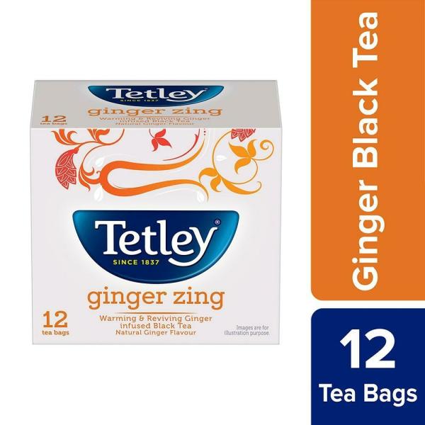 Tetley Ginger Zing Tea Bags 12 pcs JioMart