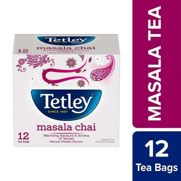 Tetley Masala Chai Tea Bags 12 pcs JioMart