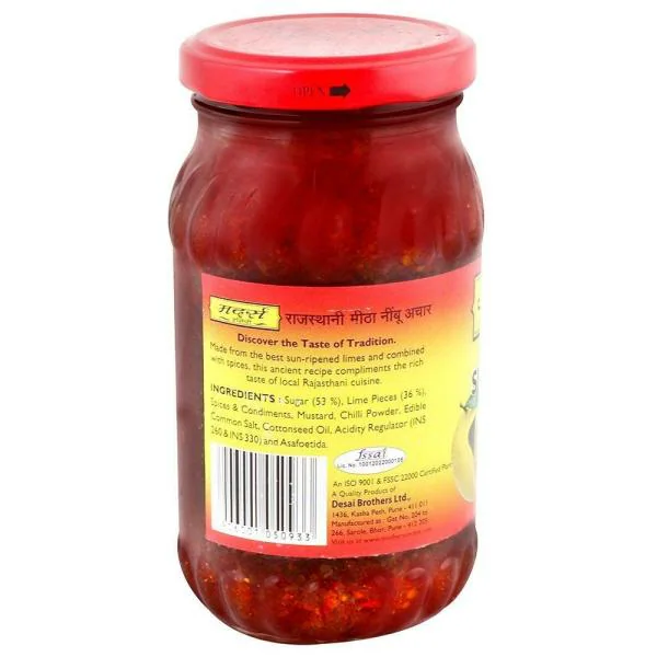 Mother's Recipe Rajasthani Sweet Lime Pickle 500 g JioMart