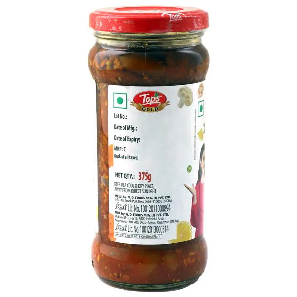 Tops Gold Mixed Pickle 375 g JioMart