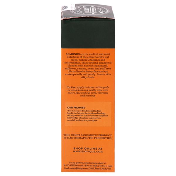Biotique Bio Almond Oil Soothing Face & Eye Makeup Cleanser for Normal