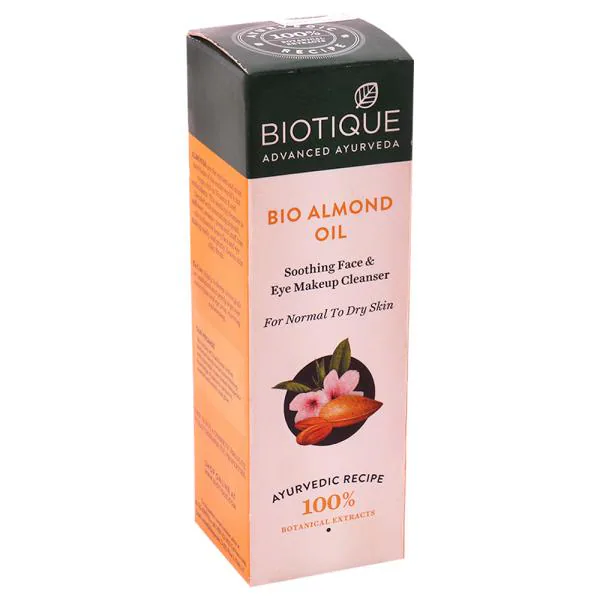 Biotique Bio Almond Oil Soothing Face & Eye Makeup Cleanser for Normal