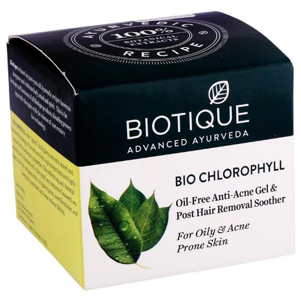 Biotique Bio Chlorophyll Oil-Free Anti-Acne Gel & Post Hair Removal Soother  50 g - JioMart
