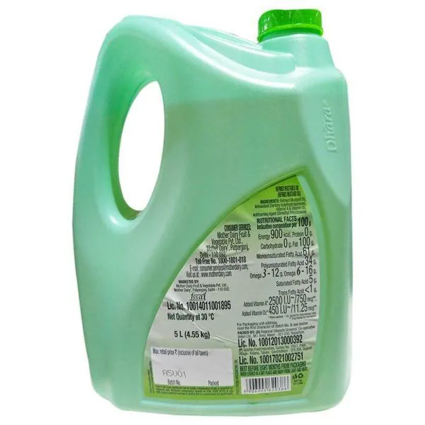 Dhara Refined Vegetable Oil 5 L JioMart