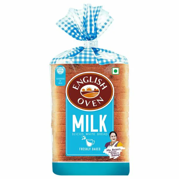 English Oven Milk Sliced White Bread 400 g (Pack) JioMart
