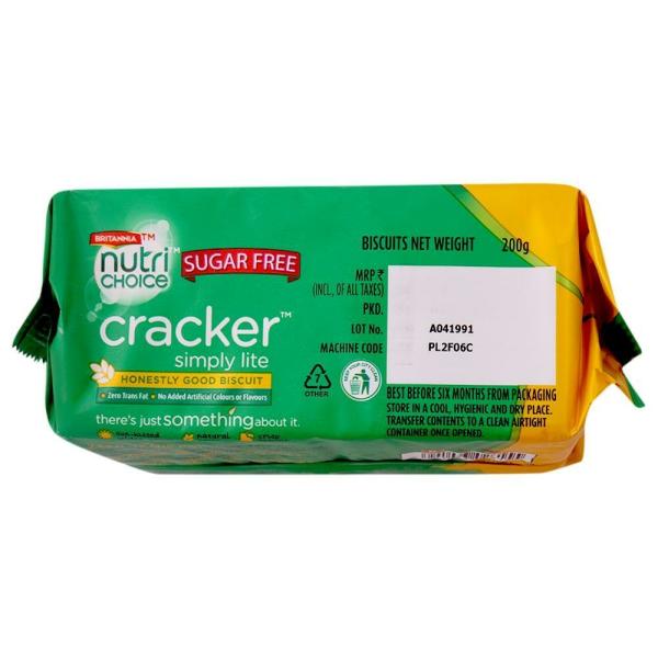 Britannia NutriChoice SugarFree Crackers 200 g JioMart