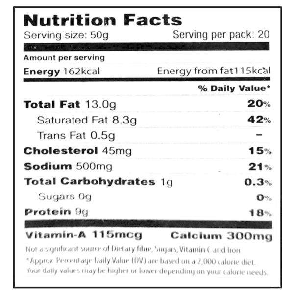 Gowardhan Processed Cheese Block 1 kg (Carton) JioMart