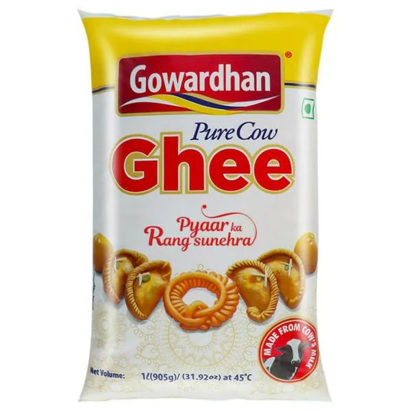 Gowardhan Pure Cow Ghee 1 L (Pouch) JioMart