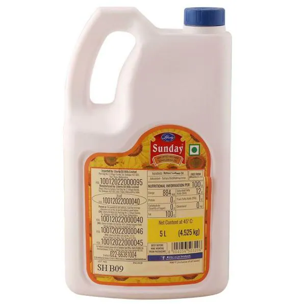 Sunday Refined Sunflower Oil 5 L JioMart