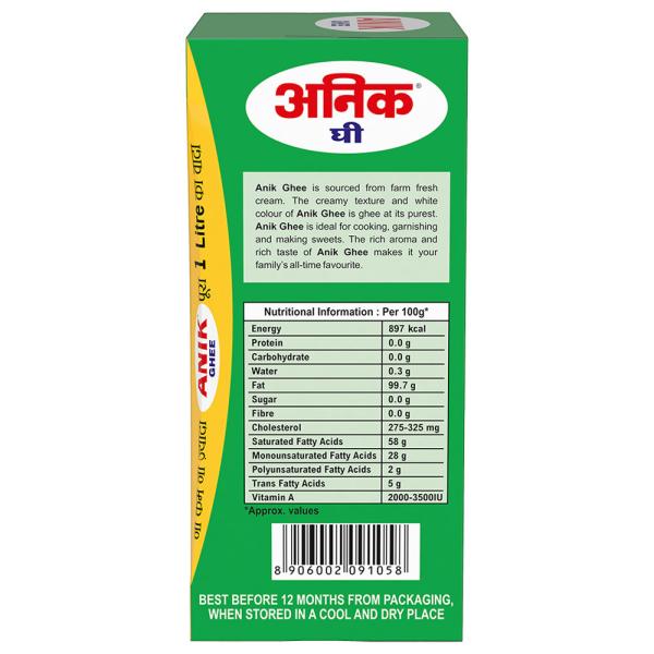 Anik Ghee 1 L (Carton) JioMart