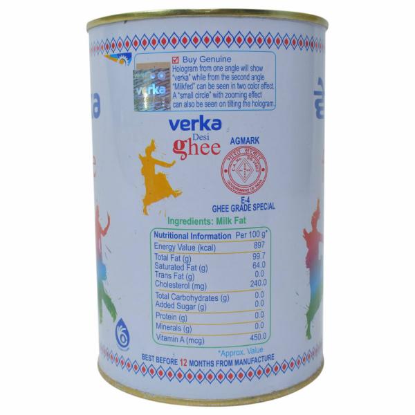 Verka Agmark Desi Ghee 1 L (Tin) - JioMart