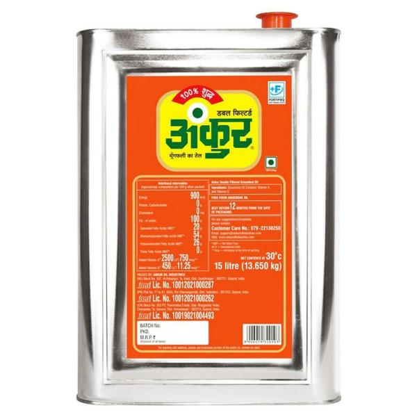 Ankur Double Filtered Groundnut Oil 15 L JioMart