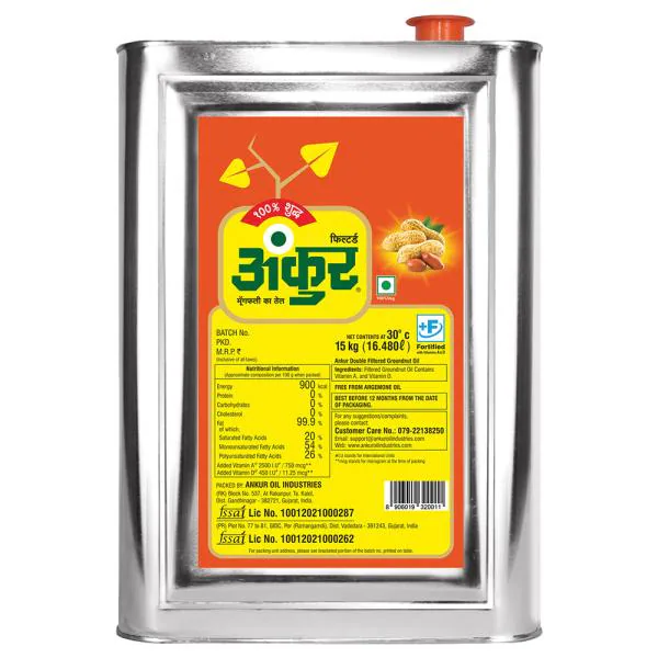Ankur Filtered Groundnut Oil 15 kg JioMart