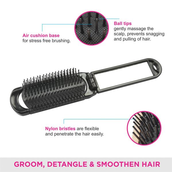 Vega Folding Hair Brush with Mirror - JioMart
