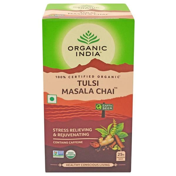 Organic India Tulsi Masala Chai Tea Bags 25 pcs JioMart