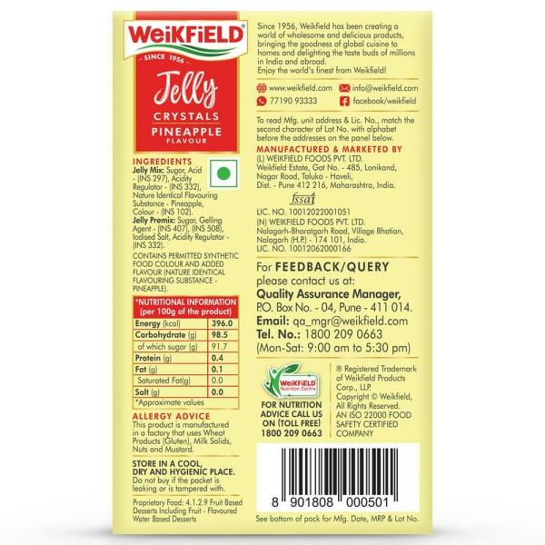 Weikfield Pineapple Flavour Jelly Crystals 90 g JioMart
