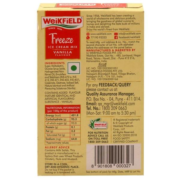 Weikfield Freeze Vanilla Icecream Mix Powder 100 g JioMart