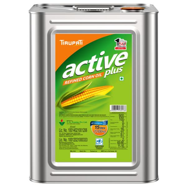 Tirupati Active Plus Refined Corn Oil 15 L (Tin) JioMart