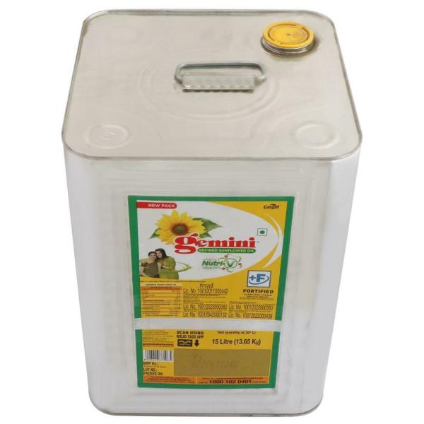 Gemini Refined Sunflower Oil 15 L JioMart
