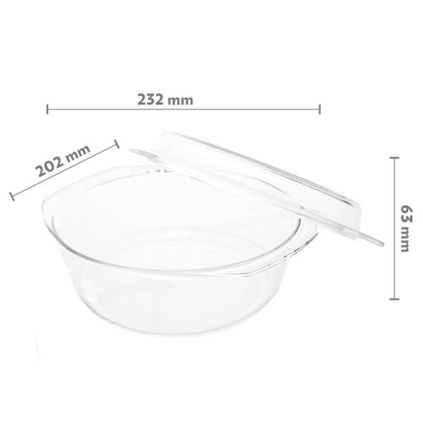Borosil Glass Casserole with Flat Lid 1500 ml JioMart