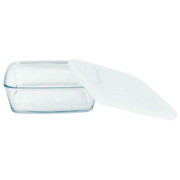 Borosil Square Glass Dish 1.6 L with Plastic Lid JioMart