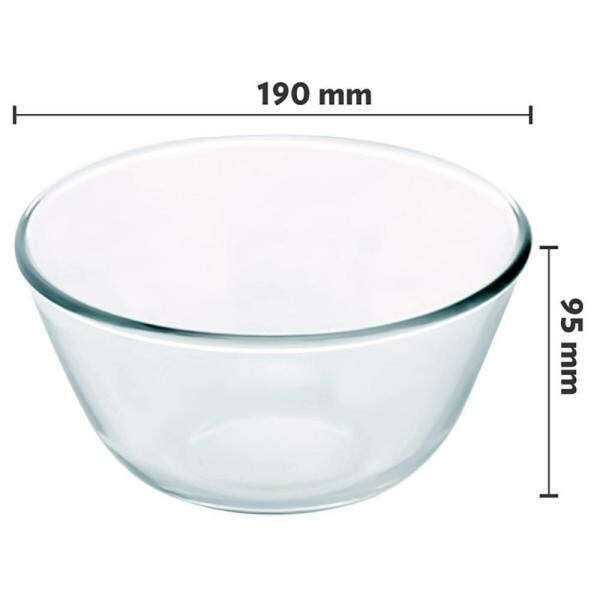 Borosil Round Glass Mixing Bowl 1.3 L JioMart