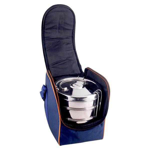 Neelam Travelling Set Round Stainless Steel Lunch Box (Size 12) (26 pcs) JioMart