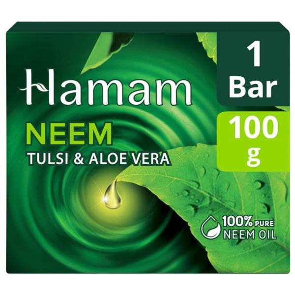 Hamam 100 Neem Oil Soap with Tulsi & Aloe Vera 100 g JioMart