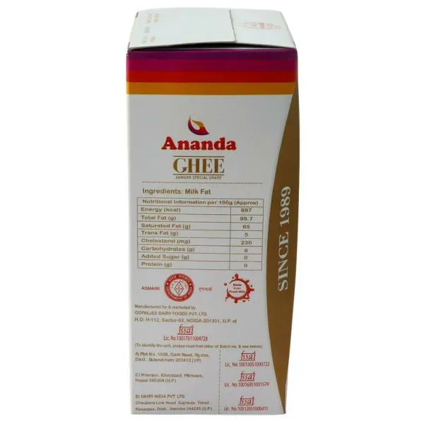 Ananda Ghee 1 L (Carton) JioMart